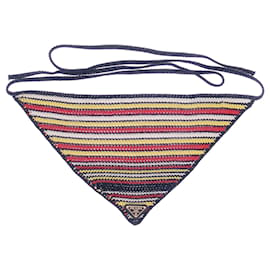 Prada Bandana triangular multicolor de crochet Multicolor