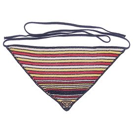 Prada Bandana triangolare multicolore all'uncinetto Multicolore