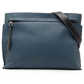 Borsa Messenger Anagram T Loewe Blu navy