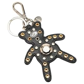 Prada Bear Studded Keyring Black Multiple colors
