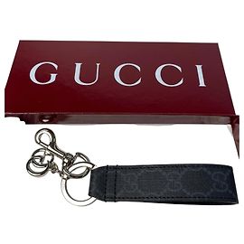 Gucci GG Supreme Marmont Keyring Charm for Men Brown
