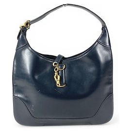 Hermès Borsa a Spalla HERMES Vintage Trim 31 Blu navy