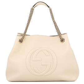 Gucci Soho Interlocking G Leder Tote Bag Roh
