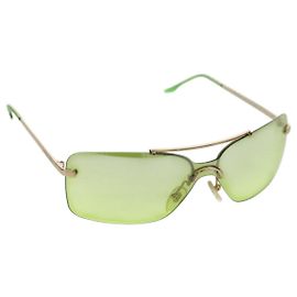 Gafas de sol Christian Dior de metal verde Auth yk20297M Verde