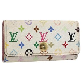 LOUIS VUITTON Monogram Multicolor Multicles 4 Key Case White M93731 Auth BA12181 White