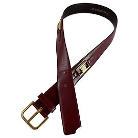 Cinturón de cuero vintage Givenchy 4G logo burdeos 65 Burdeos