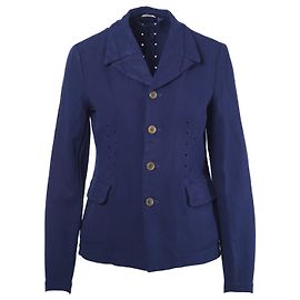 Comme Des Garcons Comme des Garçons Blue Navy Perforated Blazer Bleu Autre