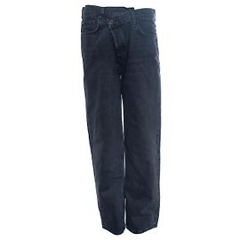 Agolde, weite Kreuz-Jeans in Schwarz Schwarz
