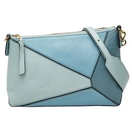 Loewe Anagram Puzzle Schultertasche Blau