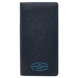 Cartera Larga Brazza NM Taiga Louis Vuitton Azul Azul marino