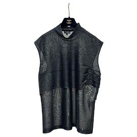 Chanel Metallic Knit Sleeveless Top - Size 50 Pre-owned Other