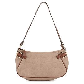 Salvatore Ferragamo Gancini Handbag Pouch Brown