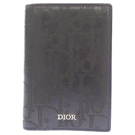 Christian Dior Black Card Case Black