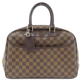 Sac à main Vanity Bowling Damier en toile enduite Louis Vuitton Marron