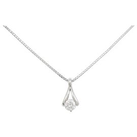 Autre Marque Platinum Diamond Necklace Silvery