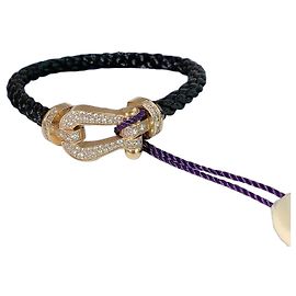 Fred Force 10 Bracelet 10k Yellow Gold and Diamonds Golden