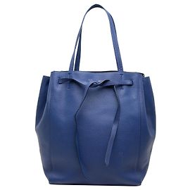 Céline Celine Blue Small Leather Phantom Cabas Tote Blue