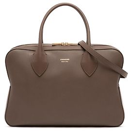 Salvatore Ferragamo Bolsa Stella Triple Zip em couro marrom Ferragamo Marrom