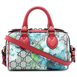 Bolsa Boston Mini GG Supreme Blooms bege da Gucci Outro