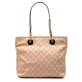 Gucci Pink GG Canvas Eclipse Tote Pink