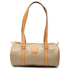 Céline Bolso de hombro de lona recubierta Macadam beige de Celine Beige