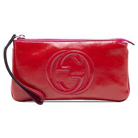 Bolsito de muñeca Soho de charol rosa Gucci Rosa Otro