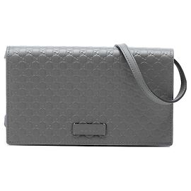 Cartera Gucci Microguccissima gris con correa Castaño