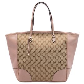Bolsa Bree em lona e couro GG bege da Gucci Outro