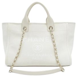 Chanel Deauville Line Handbag Cream
