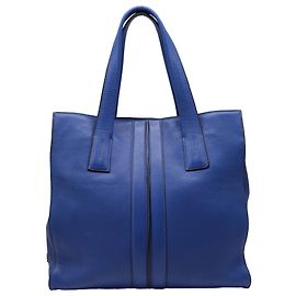 Borsa Tote Slim Script di Tod's in pelle blu navy Blu Blu navy
