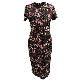 Abito Midi con Stampa Floreale Givenchy in Cotone Multicolore Multicolore