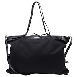 Yves Saint Laurent  Saint Laurent Large ID Convertible Tote Bag in Black Canvas Black