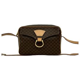 Céline Bolsa de Ombro Celine Vintage Macadam Blazon Triomphe Pattern Marrom