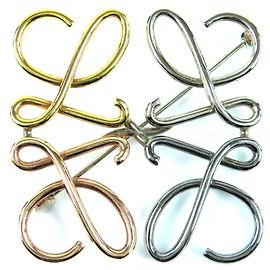 Spilla Anagramma Loewe Oro Argento Bronzo Argento D'oro Metallico Bronzo