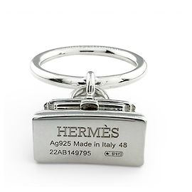 Hermès HERMES Kelly Amulette Ring Silvery