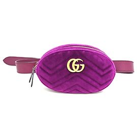 Bolsa de cintura Gucci GG Marmont Roxo