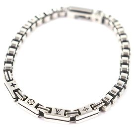 Louis Vuitton Silver Charm Bracelet Silvery
