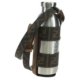 FENDI Zucca Canvas Bottle Holder 24Bottls Collaboration Black Auth INZ021M Black