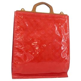 LOUIS VUITTON Monogram Vernis Stanton Tote Bag Red M91078 LV Auth 176180 Red