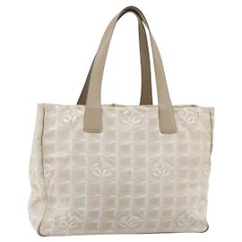 CHANEL Nueva Bolsa Tote de Viaje Nylon Rosa Oro CC Auth BA12073A Rosa Dorado