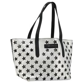 Jimmy Choo Handtasche aus Leder Silber Auth BA12154A Silber