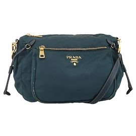 Borsa a Spalla PRADA Nylon Verde Oro Auth YKZ1088 D'oro Verde