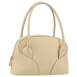 Sac à main LOEWE en cuir ivoire doré Auth 175195 Doré Écru
