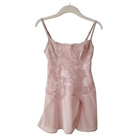 LA PERLA CAMISOLE WITH LACE INSERTS. Pink