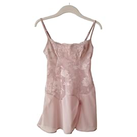 LA PERLA SOTTOVESTE CON INSERTI IN PIZZO. Rosa