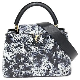 Louis Vuitton Capucines MM Taurillon 2way Limitado Branco Azul marinho