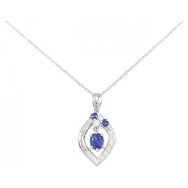 Collana in diamante e zaffiro in platino Tasaki Blu