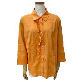 Camisa de algodón Burberry Naranja
