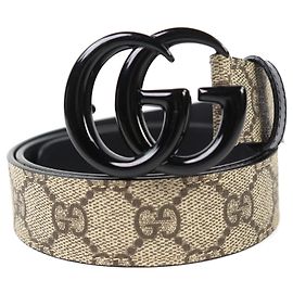Cinturón Gucci GG Marmont Supreme Negro Beige
