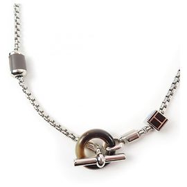 Hermès Collana Pendente H-logo Meli Melo HERMES Nero Argento